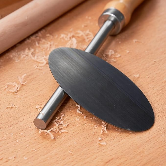 HERMIT TOOLS New Cabinet Scraper Cards and Cabinet Scraper Burnisher with 6 Piece Multi-Shaped Scraper Set 1 Oval 2 Double Convex/concave 1 Rectangle 1 Curved and 1 Gooseneck Scraper (HTCSCS07) - Image 4
